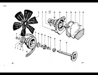 Engine - Waterpump + ventilator